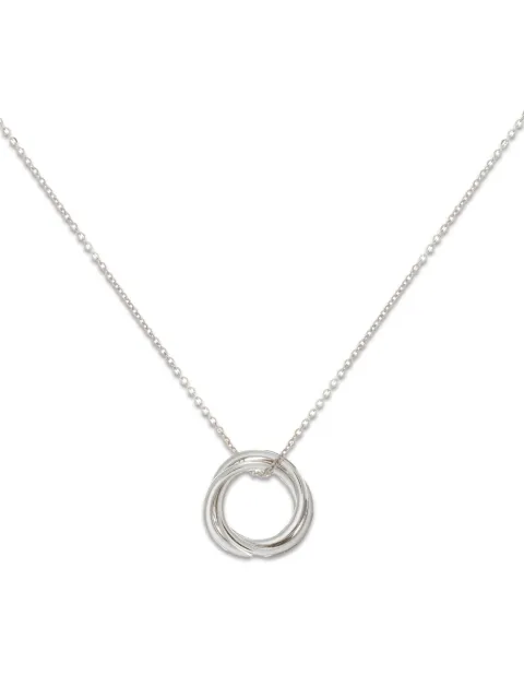 AUREE JEWELLERY Knightsbridge Russian wedding ring necklace Silver KNIGHTSBRIDGESILVERRINGNECKLACE