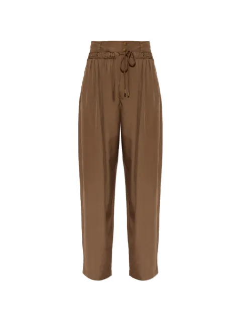 ISABEL MARANT Inaya drawstring-waist straight trousers Brown PA0547FDD3I03I