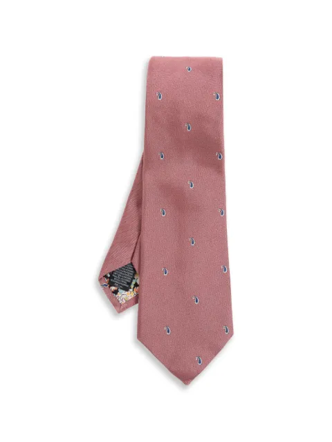 Paul Smith paisley-embroidered tie Pink M1A0TIEW41791