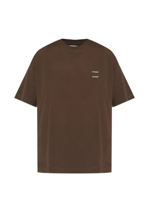 SAMSOE SAMSOE Joel logo-print cotton T-shirt Brown M22300126