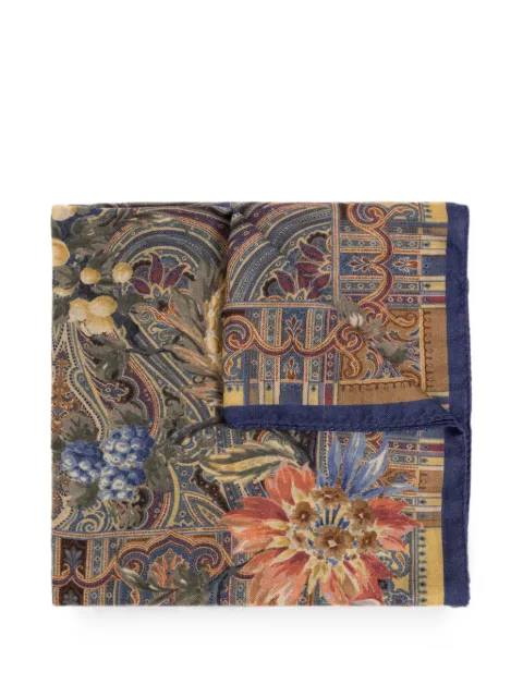 ETRO fringed-edges scarf Blue WATA0010AK1AP