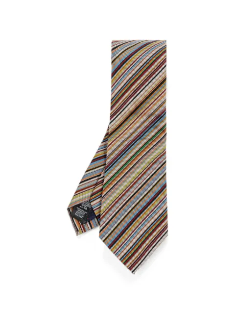 Paul Smith Signature Stripe silk tie Neutrals M1A0TIEW41779