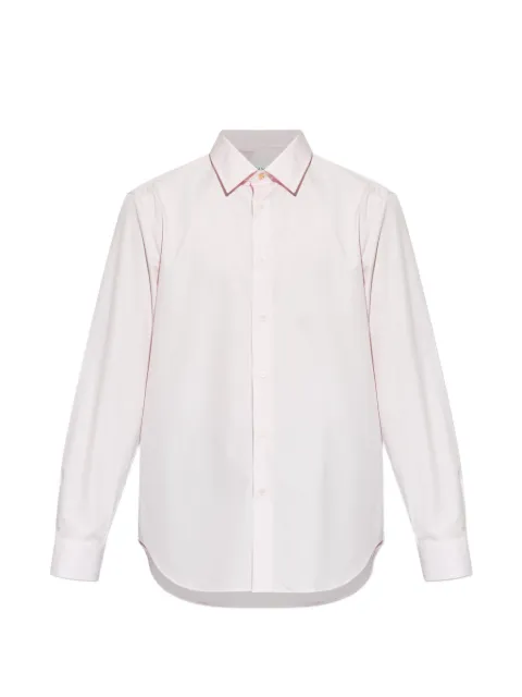 Paul Smith contrast-trimmed long-sleeved shirt Pink M1RA112W00050