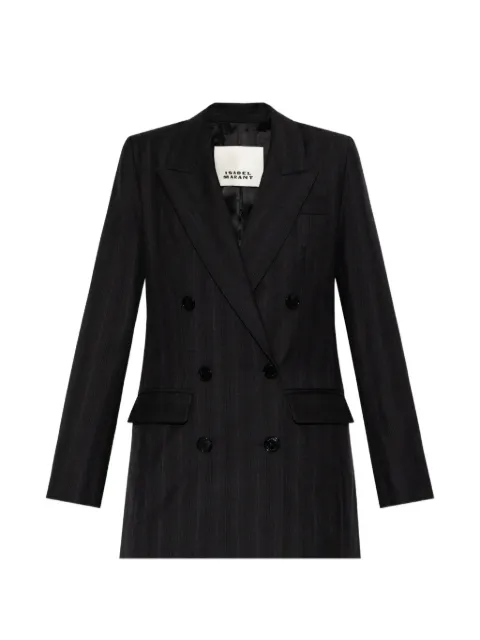 ISABEL MARANT double-breasted check-pattern blazer Black VE0538FEB1F01I
