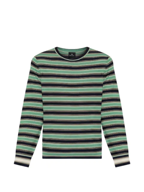 PS Paul Smith striped-pattern wool sweater Green M2RA028W22762