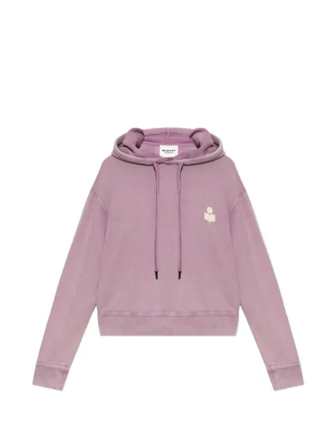 MARANT ÉTOILE Salmy logo drawstring hoodie Purple SW0200FAD1M04E