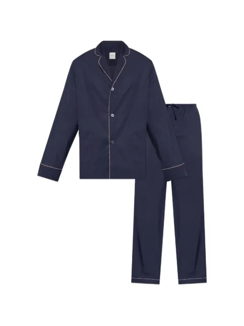 Paul Smith Signature Stripe piping-detail pajamas Blue M1A2871NW189