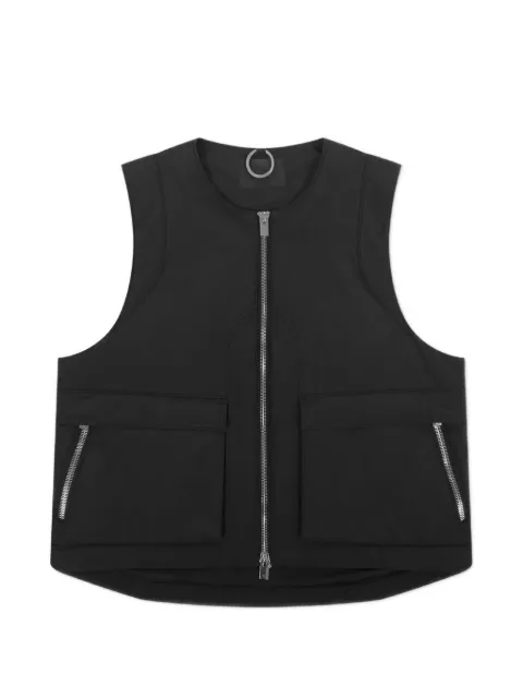 HELIOT EMIL Motility multi-pocket zip-up vest Black SS26M03032BLK01