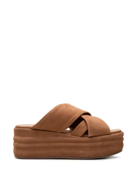 Free People Wanderbay crossover-strap platform sandals Brown 103543856