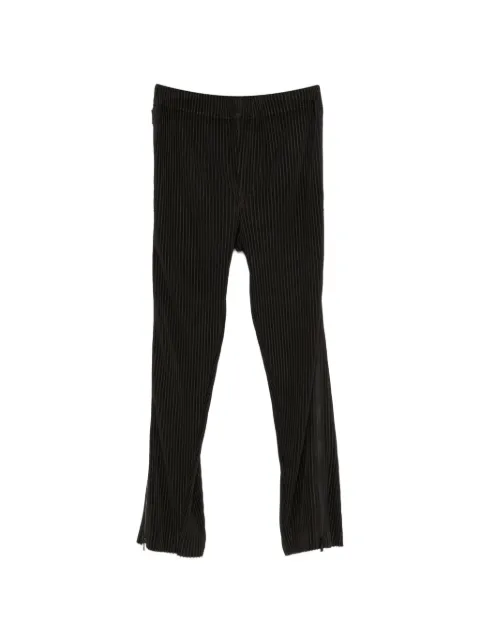 Homme Plissé Issey Miyake pleated-design zip-detailing trousers Black HP66JF232