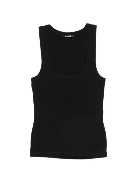 Jacquemus Gros Grain ribbed-knit tank top Black TOW00158AJ00125