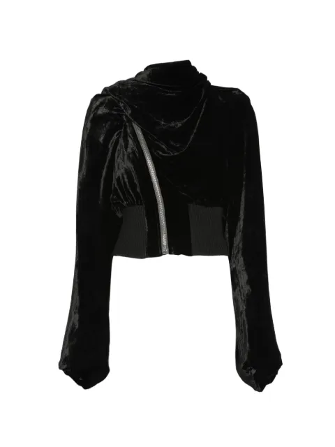 Rick Owens draped asymmetric-zip jacket Black RP02F5700V