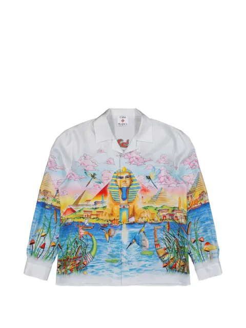 Casablanca Egypt As It Was Cuban-collar shirt White MPF26SH00602