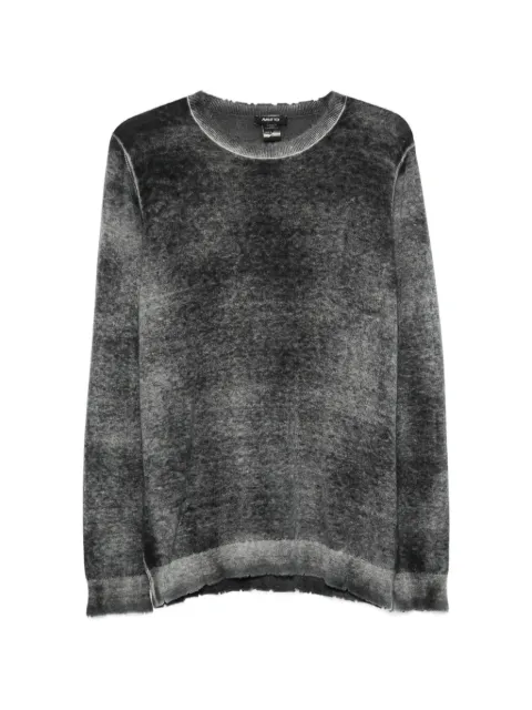 Avant Toi acid-wash distressed-effect sweater Grey 226WU3760CSMVDH