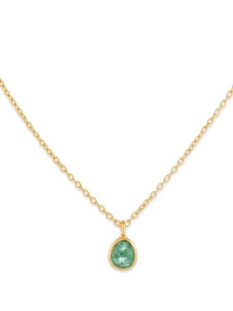AUREE JEWELLERY mini Manhattan emerald necklace Gold MINIMANHATTANEMERALDGOLDNECKLACE