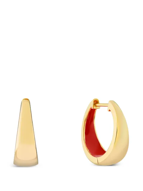 AUREE JEWELLERY Havana huggie hoop earrings Gold HAVANAREDGOLDHUGGIEHOOP