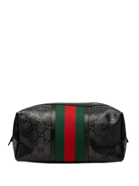 Gucci Pre-Owned 2000-2015 GG Imprime Web Cosmetic Case pouch Black 9YTR4YRZ77BHBSDZ
