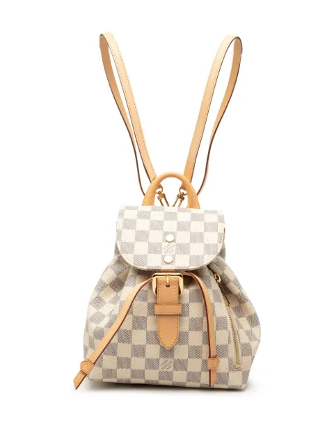 Louis Vuitton Pre-Owned 2017 Damier Azur Sperone BB backpack White 9QO3ZH0FG5CBJ4NA
