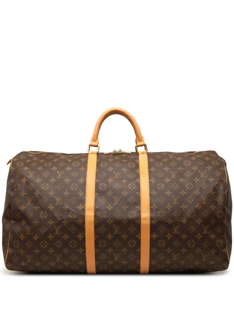 Louis Vuitton Pre-Owned 2000 Monogram Keepall 60 travel bag Brown 8Q17V23CTKJY49WD