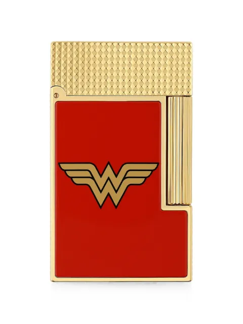 S.T. Dupont Wonder Woman logo-print lighter Gold C16221CL