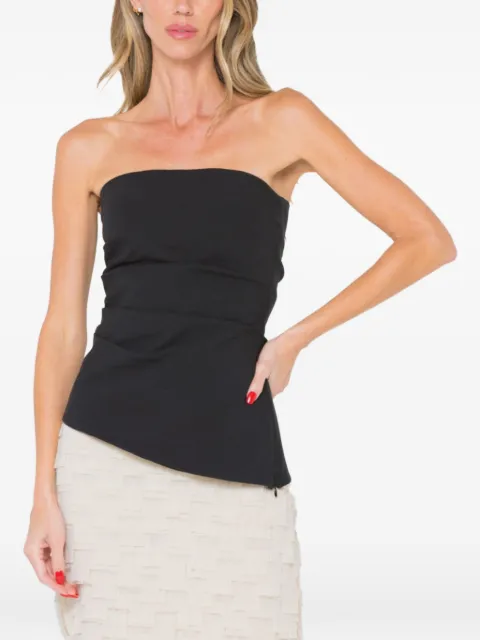JBQ Royce ruched asymmetric top Black T189148