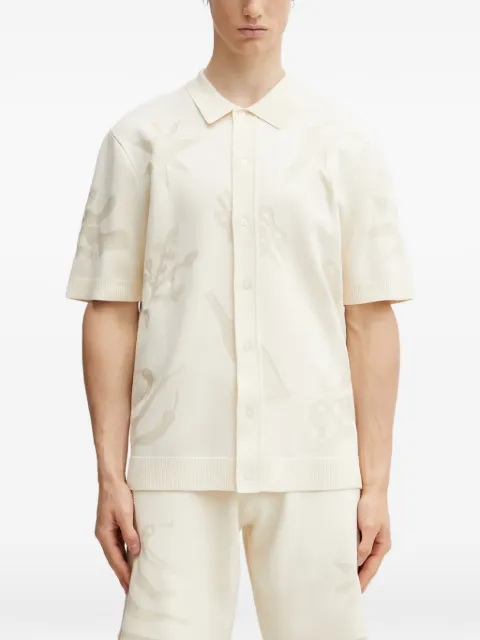 Filling Pieces intarsia-knit short-sleeve shirt Neutrals 412671500303