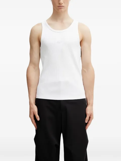 Filling Pieces ribbed-knit logo-embroidered vest White 412622500331