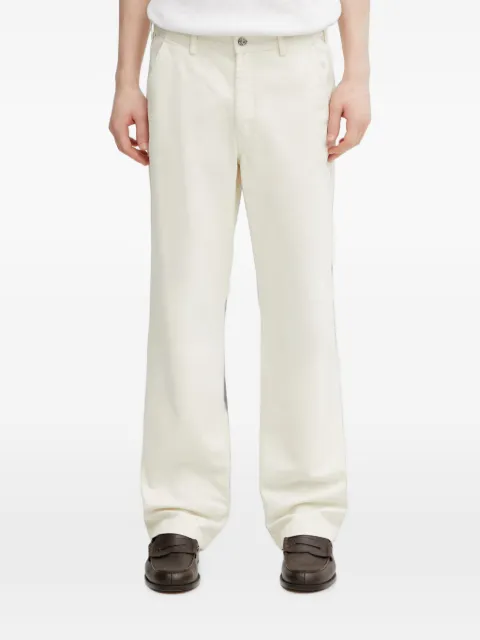 Filling Pieces Worker logo-embroidered straight-leg jeans White 412650500298