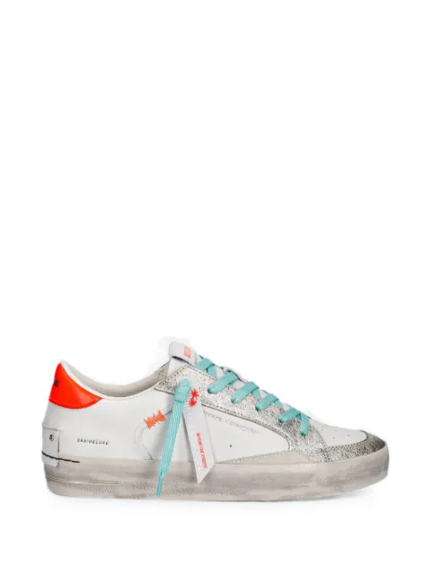 Crime London Skate Deluxe distressed-effect sneakers White 29127EE810