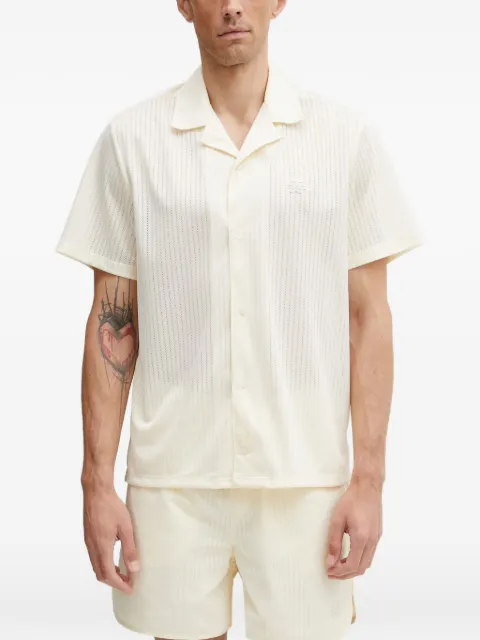 Filling Pieces Resort graphic-print point-elle shirt White 412655501178