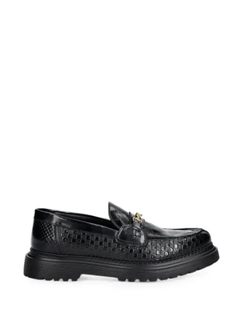Filling Pieces woven-effect horsebit loafers Black 112611303311