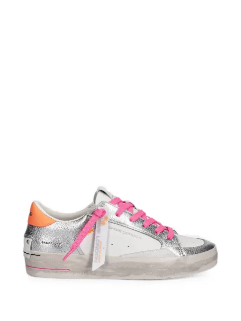 Crime London Skate Deluxe leather sneakers Silver 29124EE825