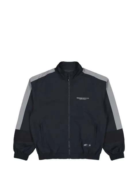 Neighborhood logo-print panelled track jacket Blue 261TSNHJKM05