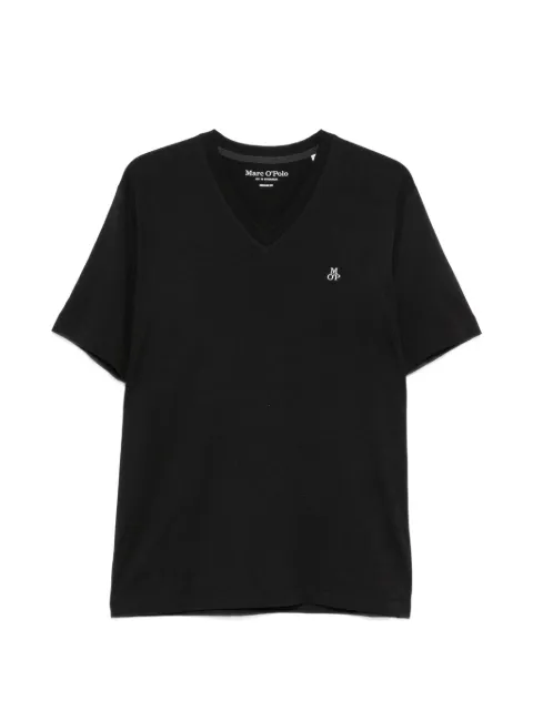 Marc O'Polo logo-embroidered V-neck T-shirt Black MPO5000014267
