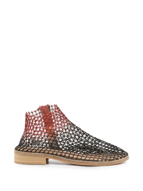 VERDURA SHOES Sardina mesh ankle boots Black SARDINAFLAT