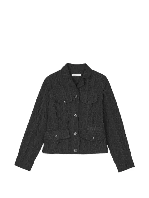 Cecilie Bahnsen Clover begonia-jacquard fitted jacket Black CBCLOVERBLAZERBEGONIAJACQUARD