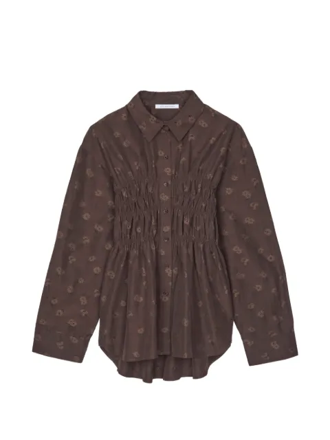 Cecilie Bahnsen Braxton floral-jacquard shirt Brown CBBRAXTONSHIRTDITSYBELLIS