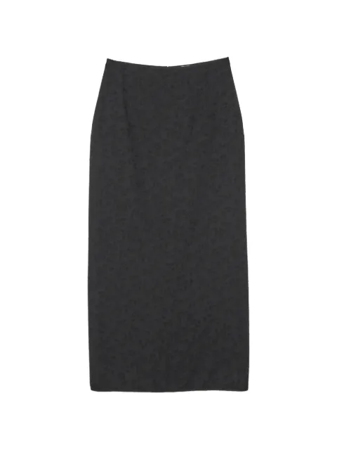 Cecilie Bahnsen Uka Eira-matelassé straight midi skirt Black CBUKASKIRTEIRAMATELASS