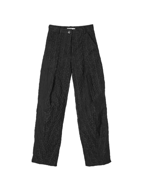 Cecilie Bahnsen Darmela Begonia-jacquard tapered trousers Black CBDARMELATROUSERSBEGONIAJACQUARD
