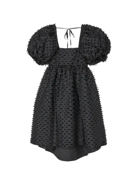 Cecilie Bahnsen Tilde Fiamma fil-coupé A.line mini dress Black CBTILDEDRESSFIAMMAFILCOUP