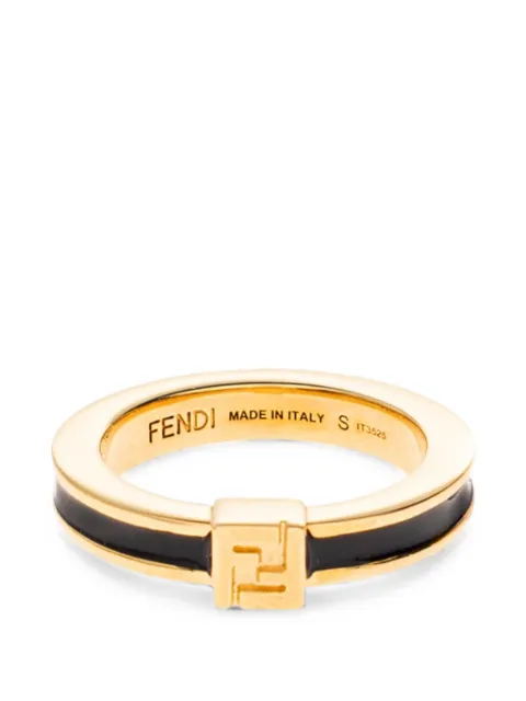 FENDI FF motif enamel-detail ring Gold 8AL217B08