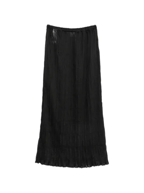 Su crinkled-effect maxi skirt Black S6U601