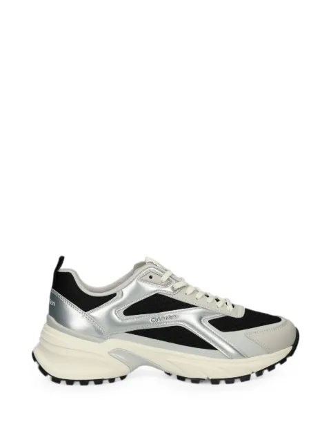 Calvin Klein metallic-effect panelled sneakers Black HW0HW0314001R
