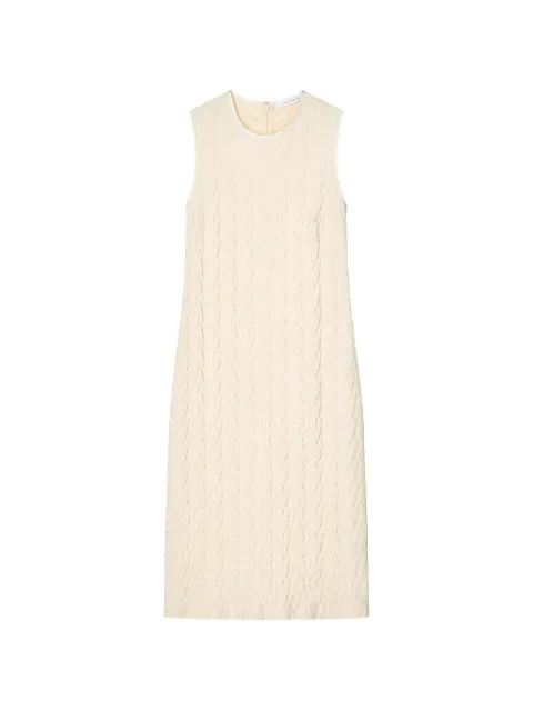 Cecilie Bahnsen Devin Begonia jacquard shirt midi dress White CBDEVINDRESSBEGONIAJACQUARD