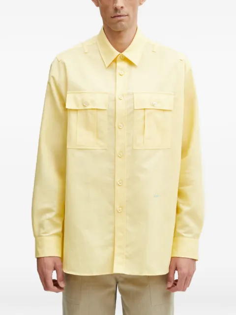 Kenzo button-up flap-pocket shirt Yellow FG55CH5429GO