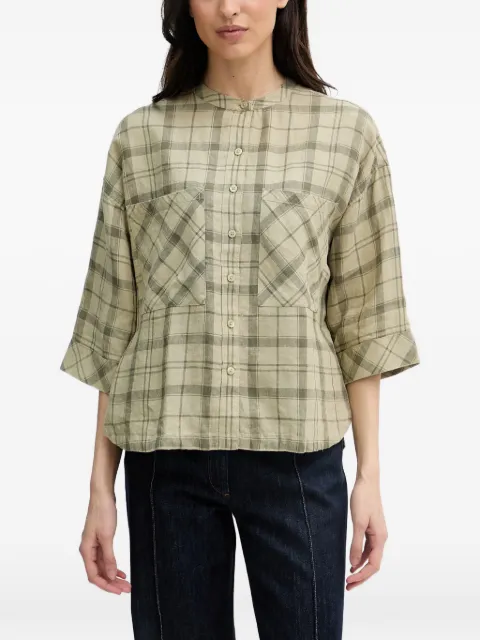 Barbour Orla check-pattern button-up shirt Green LSH1732
