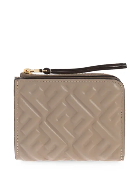 FENDI Baguette FF-embossed leather wallet Neutrals 8M0519AAJD