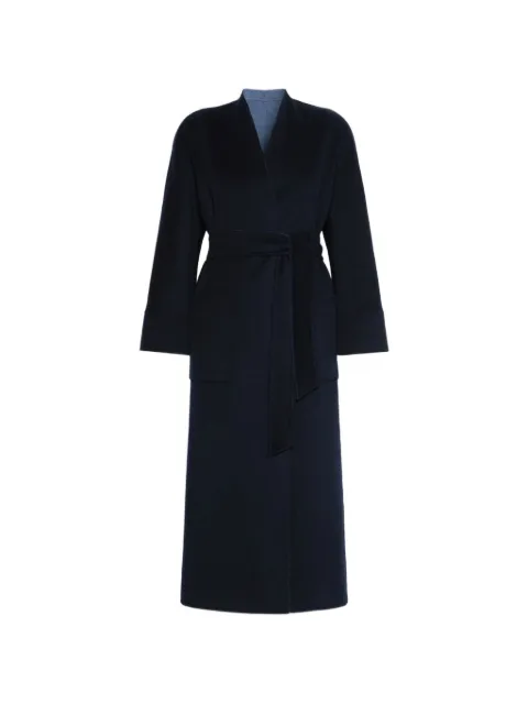 Max Mara reversible belted virgin-wool coat Blue 2626016041600