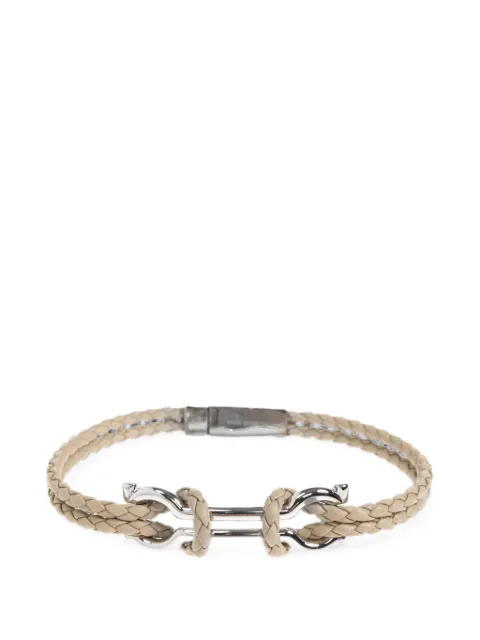 Ferragamo Gancini braided bracelet Silver 770422