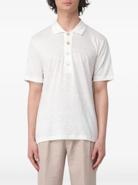 Eleventy short-sleeve linen polo shirt White M75POLM01TES0M12101